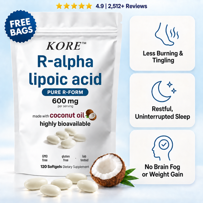 KORE™ R-Alpha Lipoic Acid Softgels – 600mg Pure R-Form