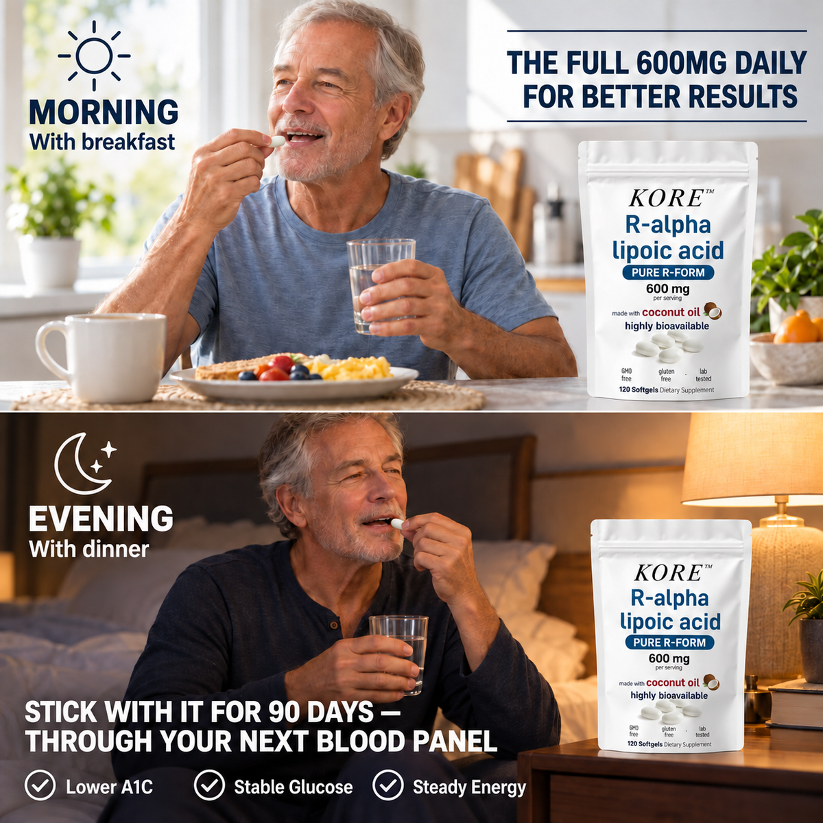 KORE™ R-Alpha Lipoic Acid Softgels – 600mg Pure R-Form